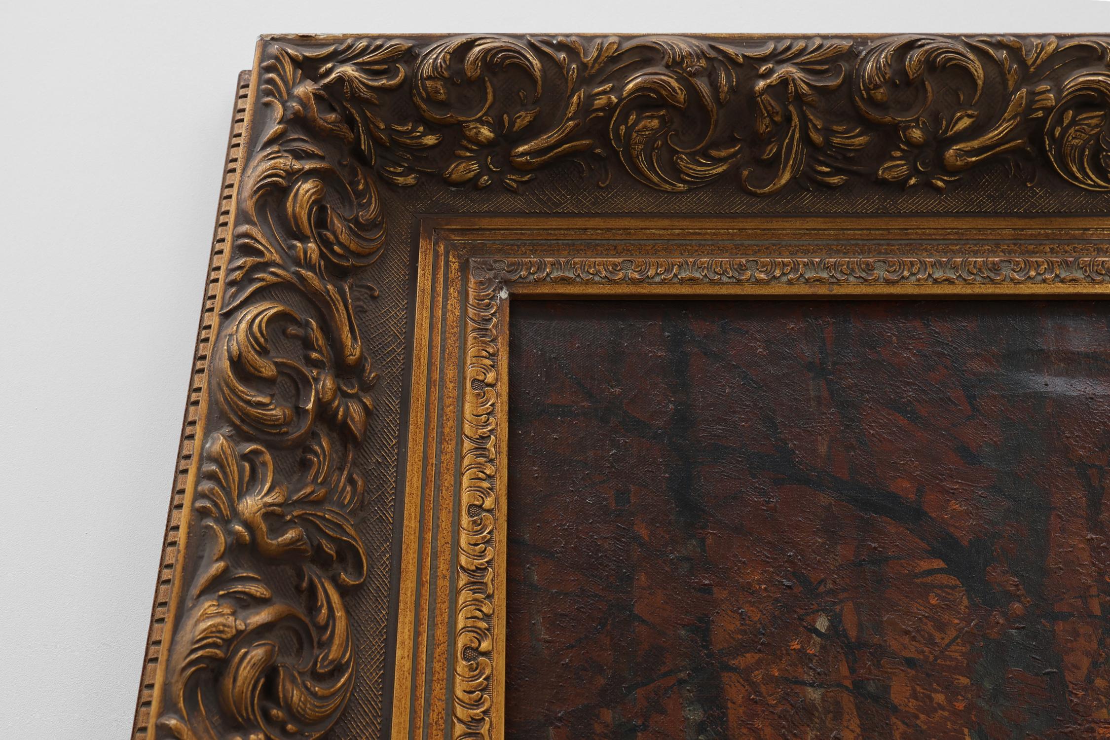 Signiert Französisch Öl auf Leinwand Gemälde eines Waldes, Paris, 1926 im Angebot 1