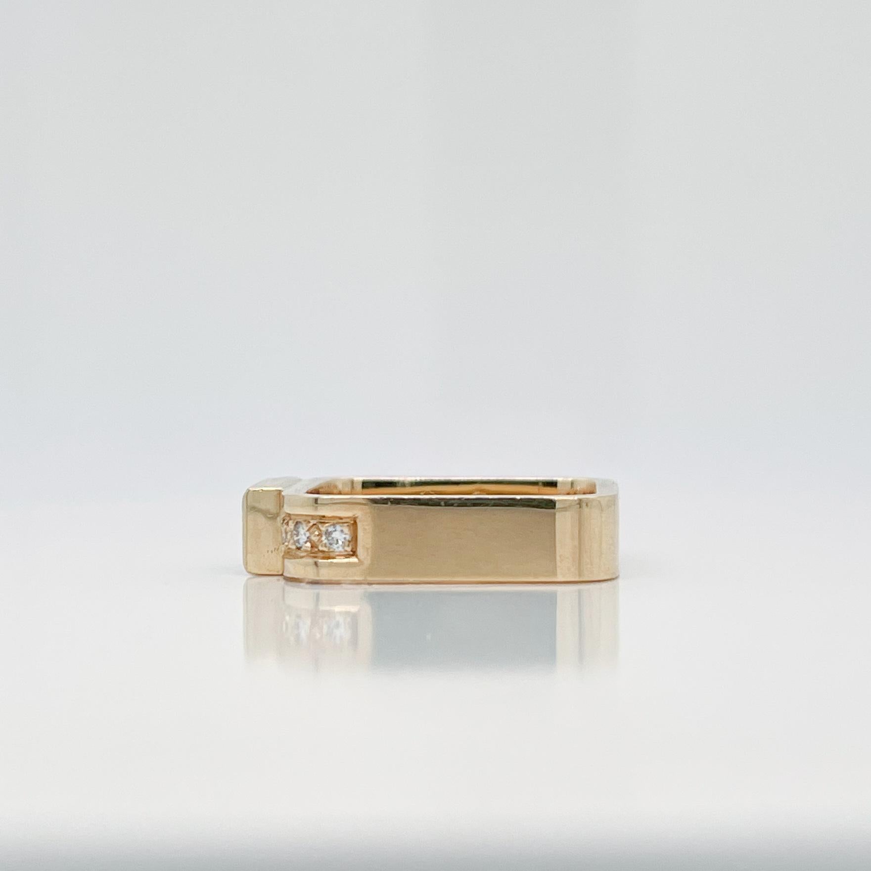Baguette Cut Signed Gabriel Ofiesh 14 Karat Gold & Tanzanite Band Ring For Sale