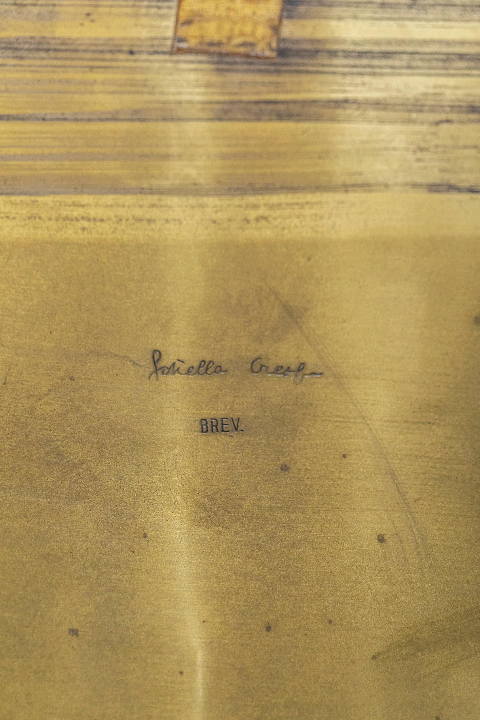 Signed Gabriella Crespi Brass Frame 2