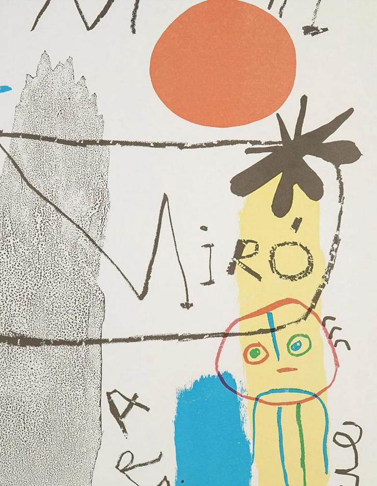 Post-Modern Signed Galeri Maeght Lithograph by Joan Miro For Sale