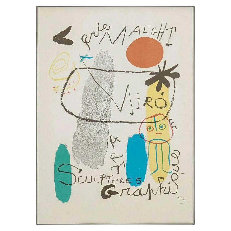 Signed Galeri Maeght Lithograph by Joan Miro