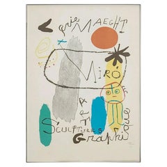 Signed Galeri Maeght Lithograph by Joan Miro
