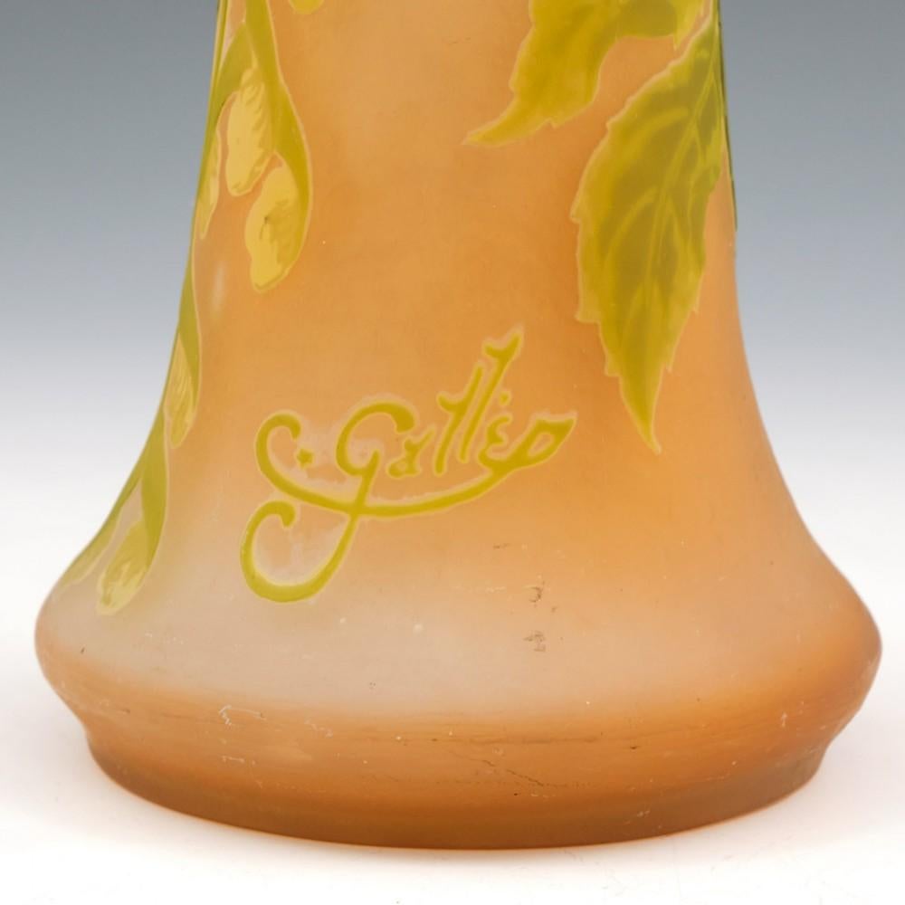 Vase en verre camée signé Galle, vers 1905 en vente 3