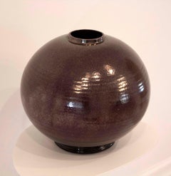 Keramikvase in Violett von Gary McCloy, Los Angeles, signiert