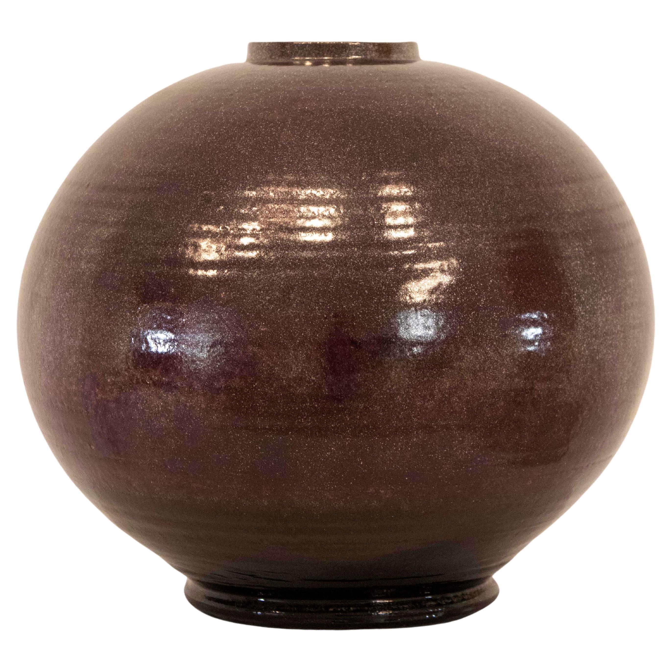 Signed Gary McCloy Los Angeles Ceramic Purple Pottery Vase