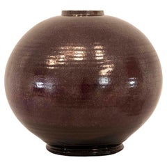 Signed Gary McCloy Los Angeles Ceramic Purple Pottery Vase