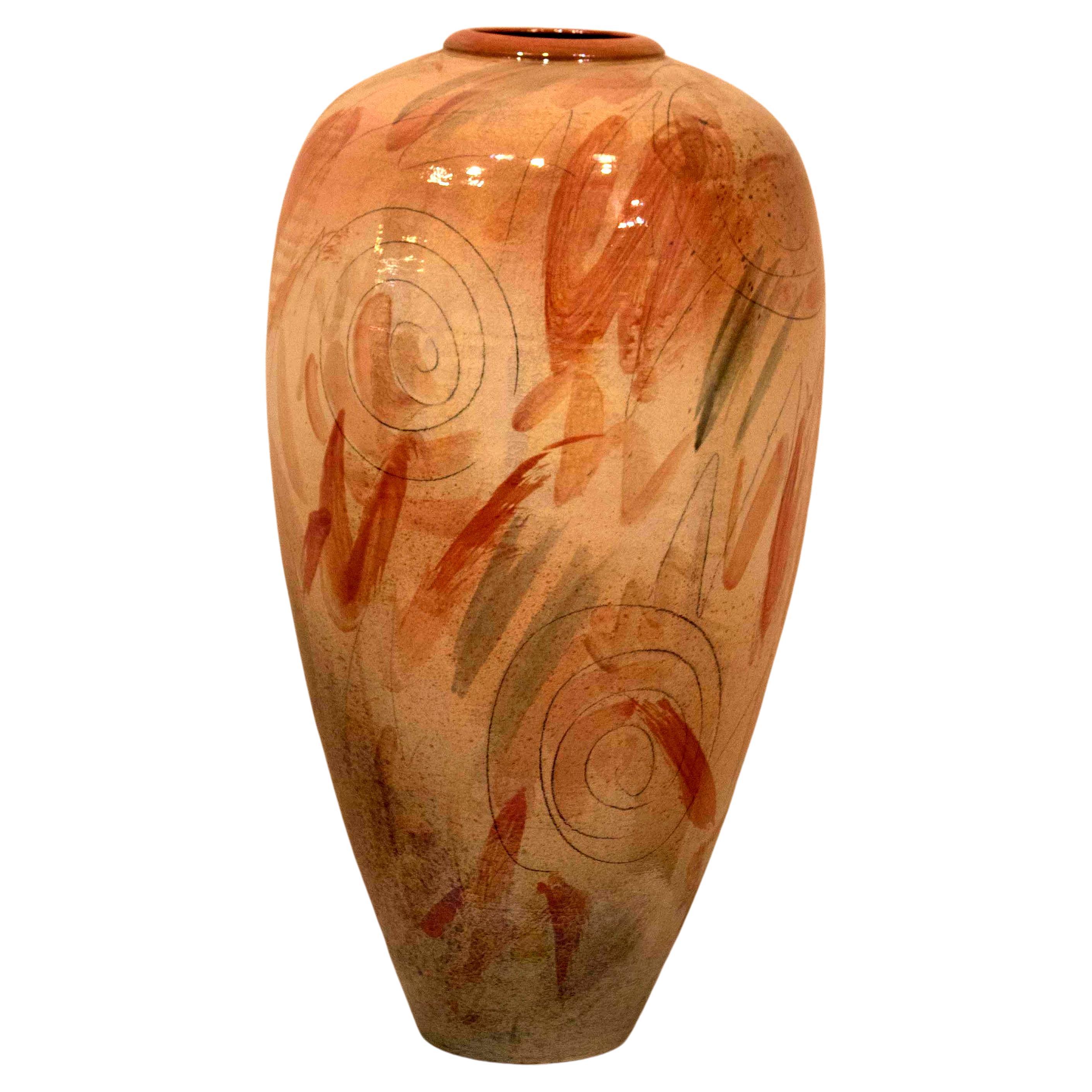 Signed Gary McCloy Los Angeles Pottery Vase Postmodern For Sale