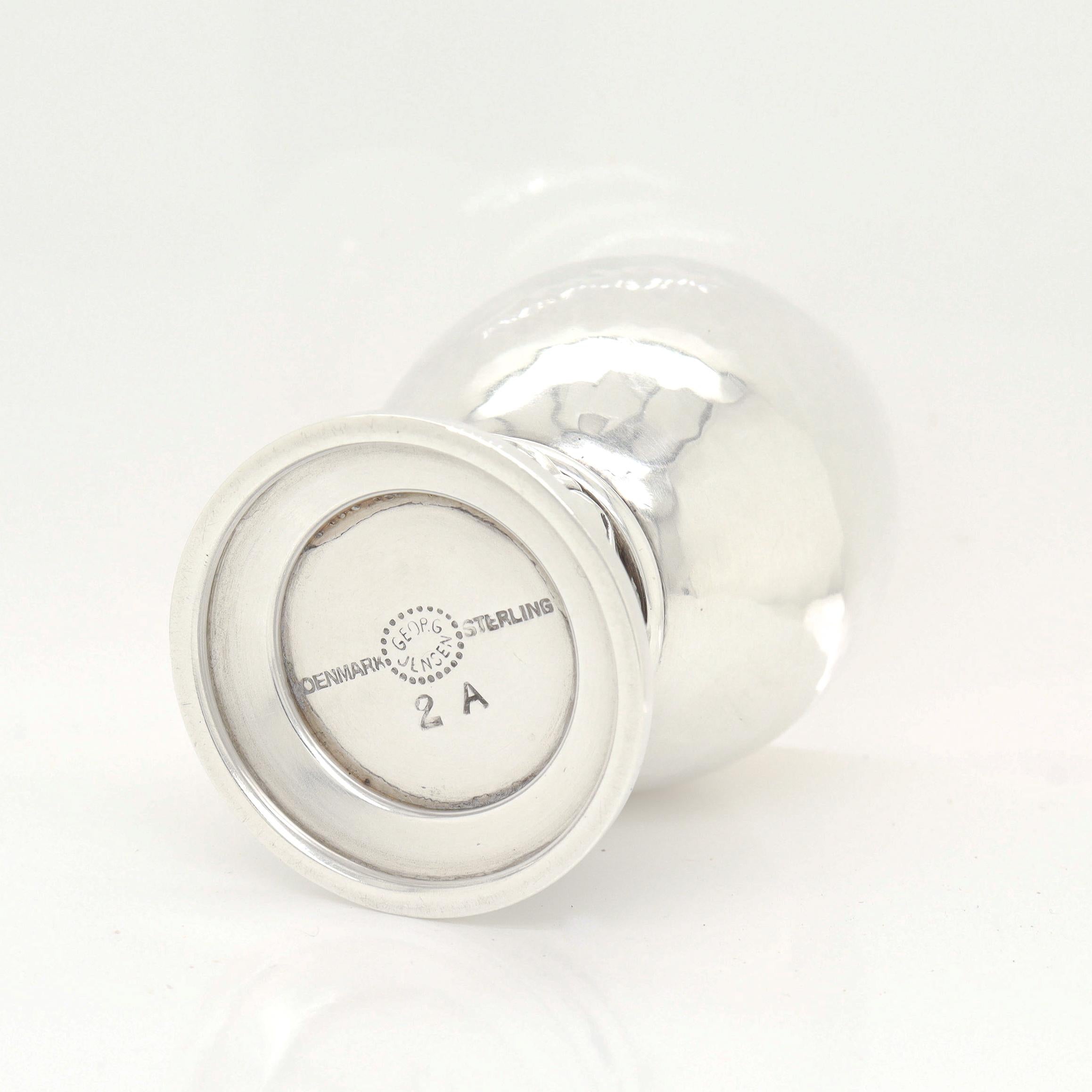 Paire de poivrières et de salières en argent signé Georg Jensen #2A en vente 7