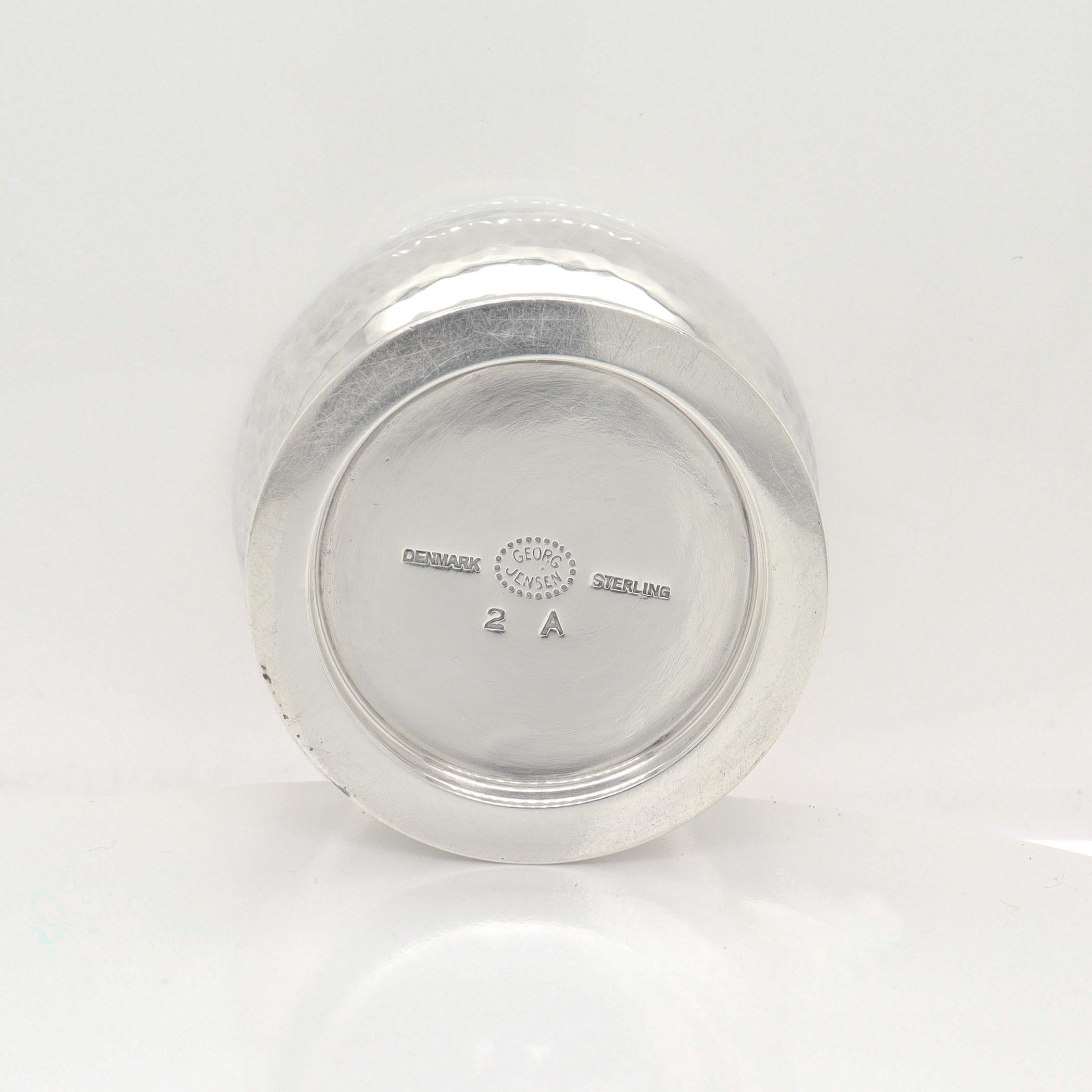 Paire de poivrières et de salières en argent signé Georg Jensen #2A en vente 10