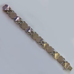 Signed Georg Jensen Vintage Heart Bracelet