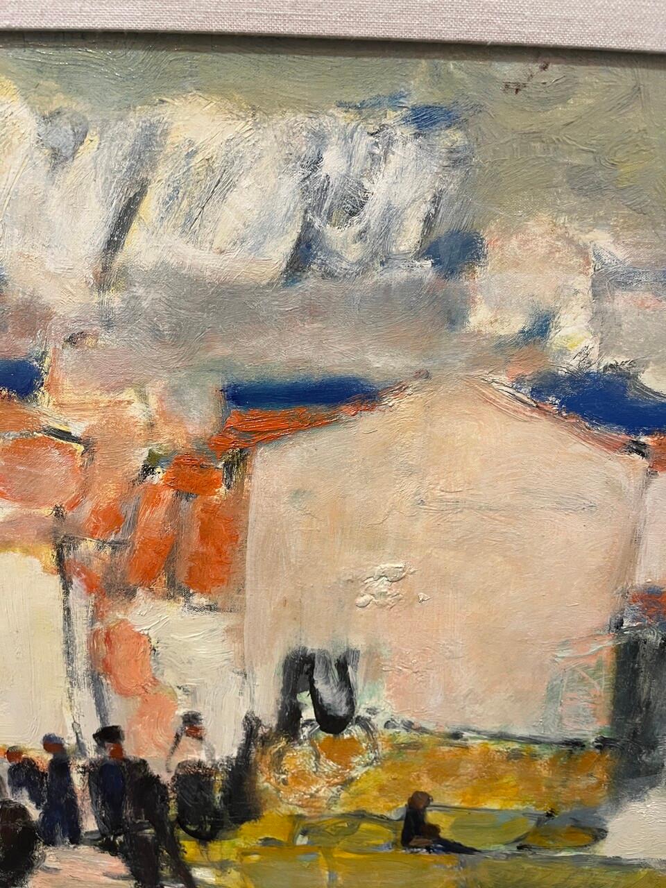 Signiert Gerard Diaz Öl auf Leinwand „Etang de Thau“ 1964 (Expressionismus) im Angebot