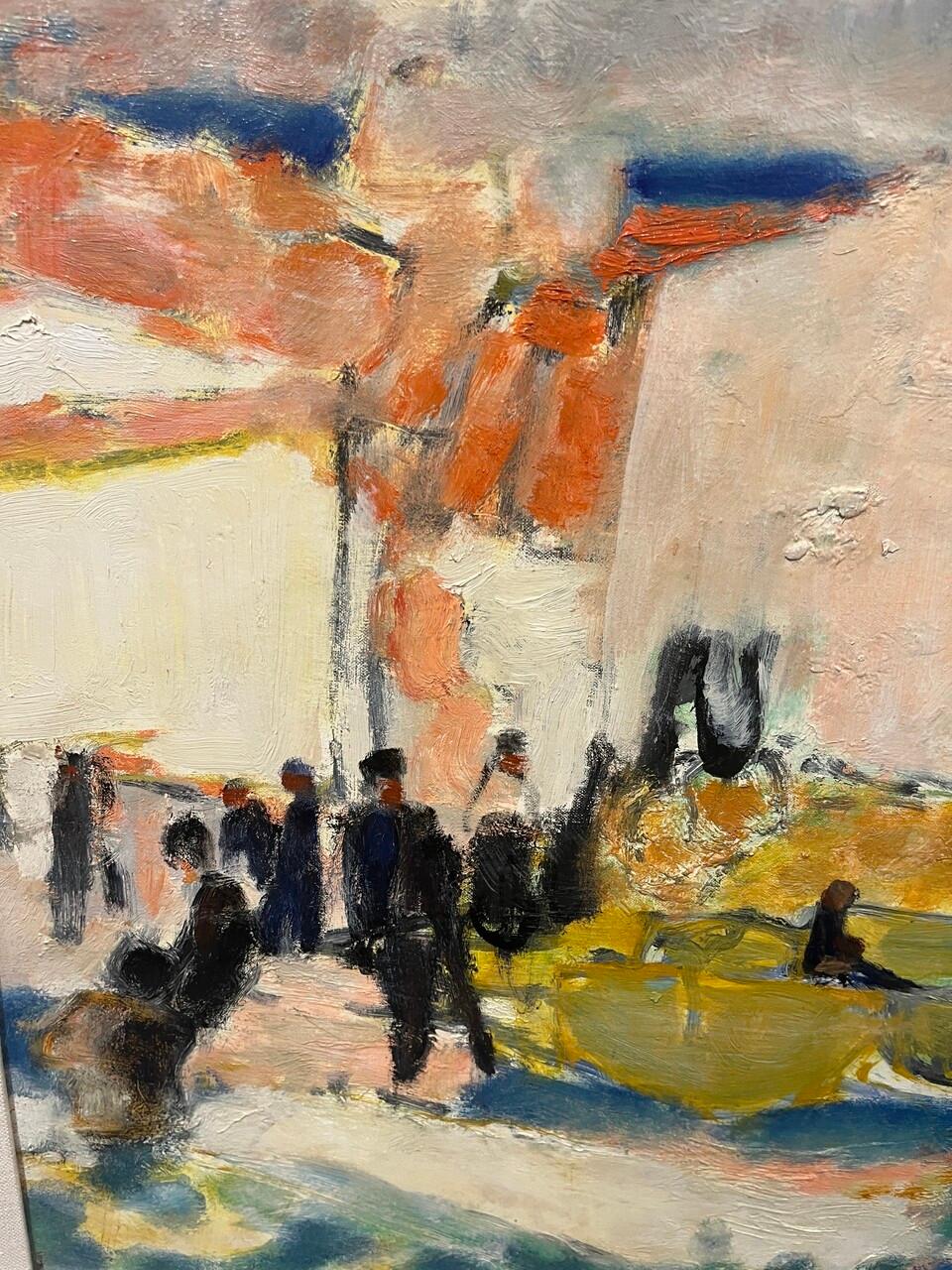 Signiert Gerard Diaz Öl auf Leinwand „Etang de Thau“ 1964 (Französisch) im Angebot