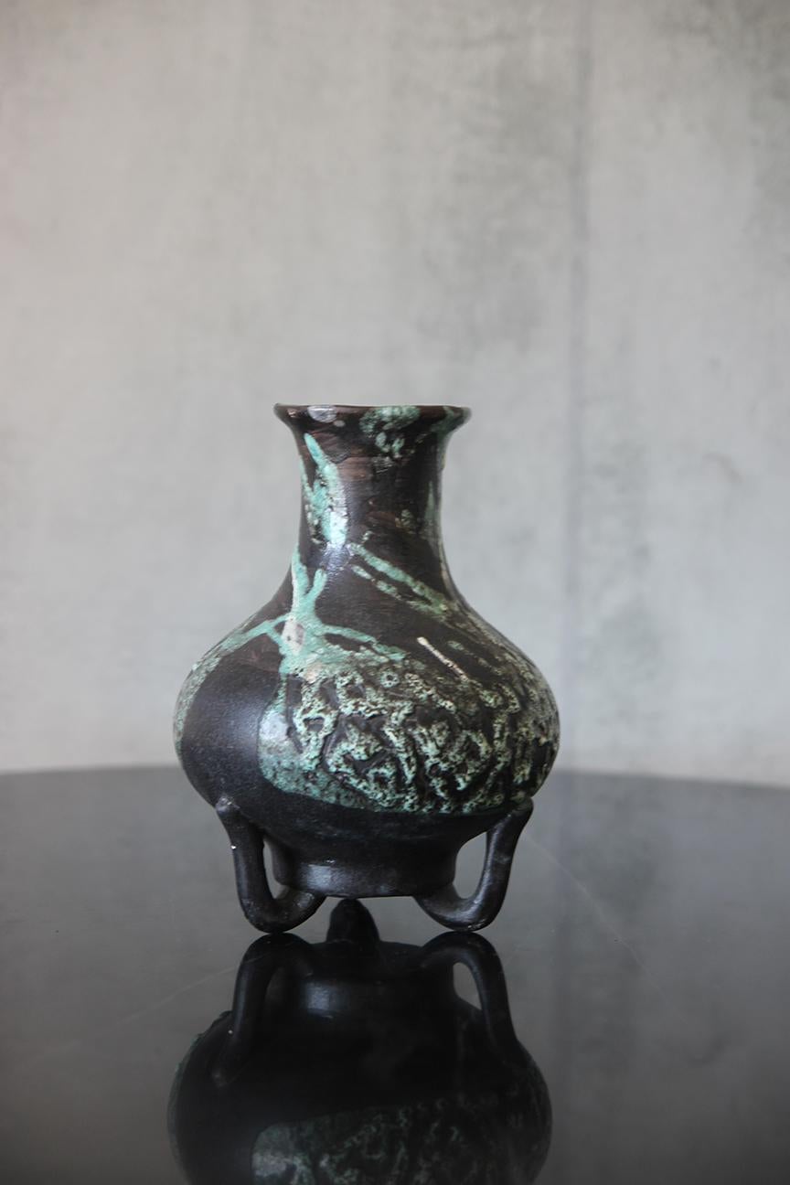 Allemand Pichet allemand signé vert menthe et gris foncé en vente