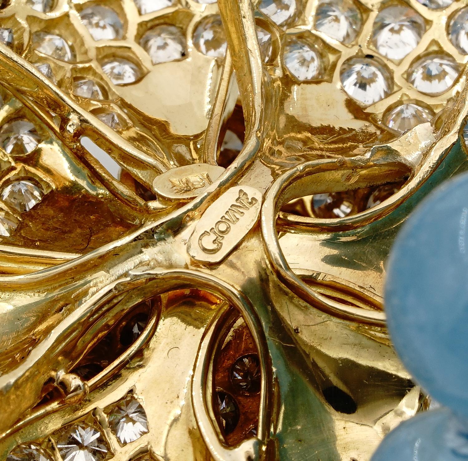 Collier haut de gamme signé Giovane en aigue-marine et diamants 8,20 carats en vente 1
