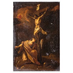 Signiertes Ölgemälde, Kreuzigung Christi, Giovanni Benedetto Castiglione, ca. 1650