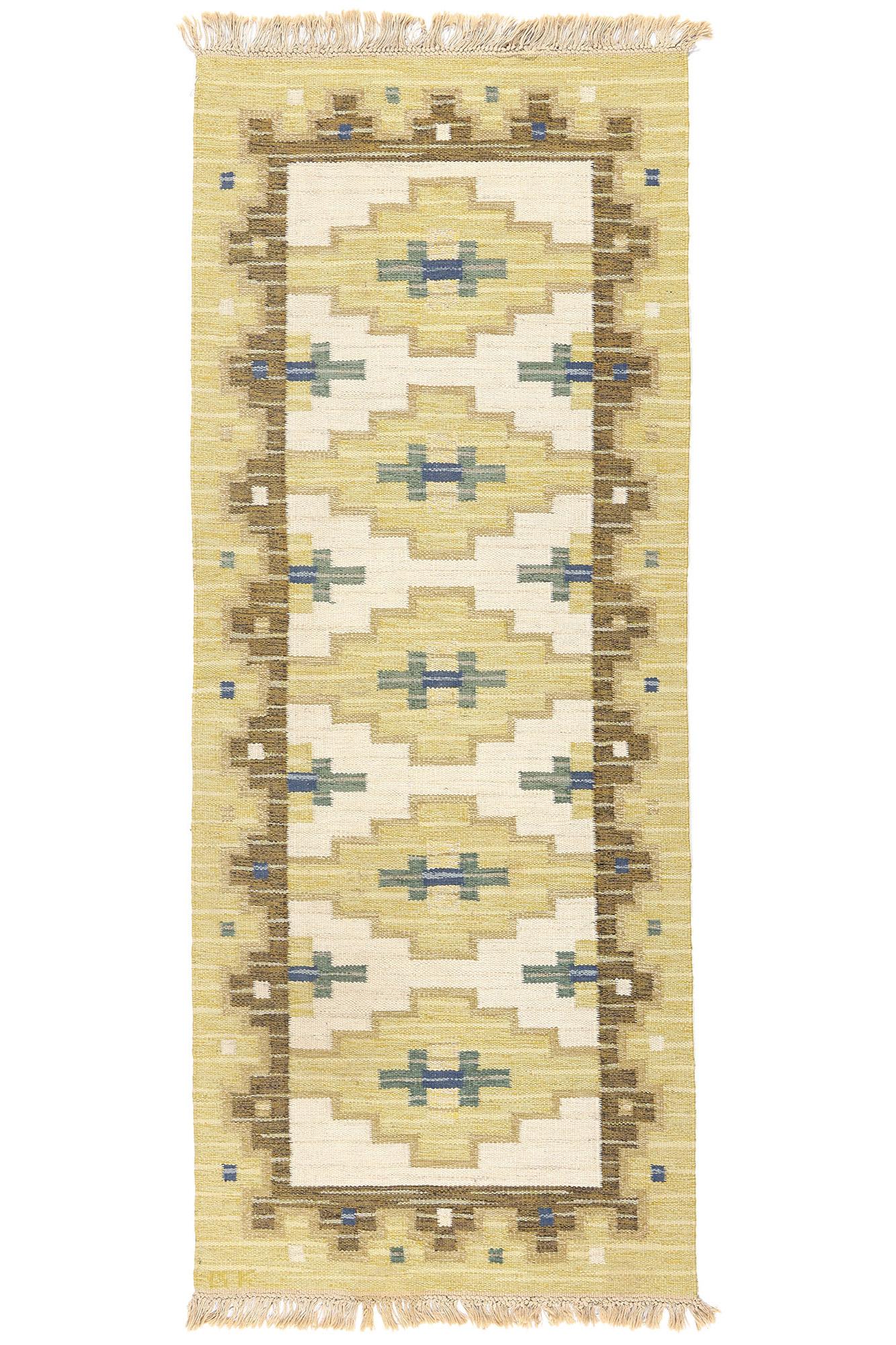 Tappeto vintage svedese scandinavo Röllakan di Greta Kruse in vendita 2