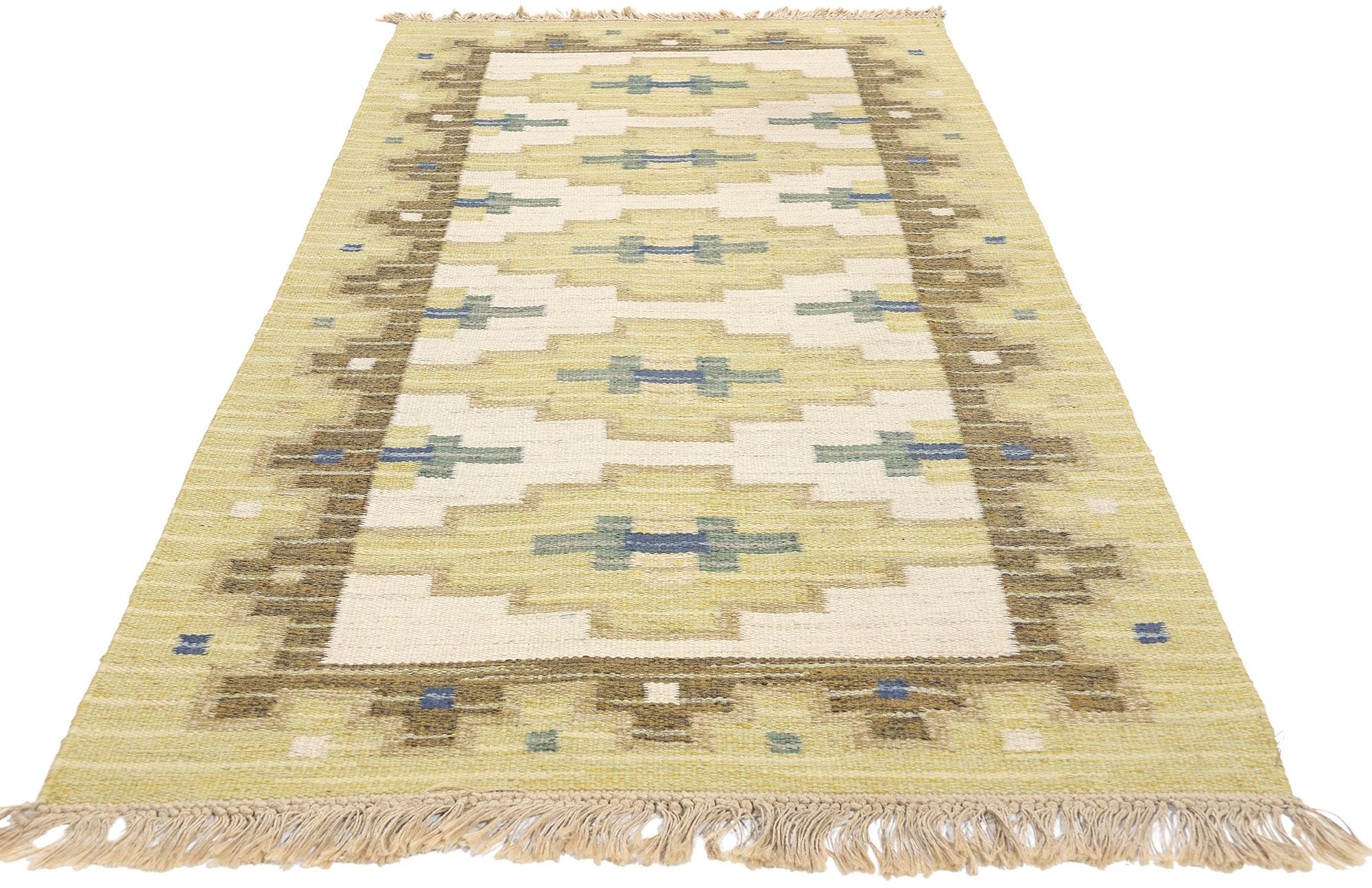 Scandinavo moderno Tappeto vintage svedese scandinavo Röllakan di Greta Kruse in vendita