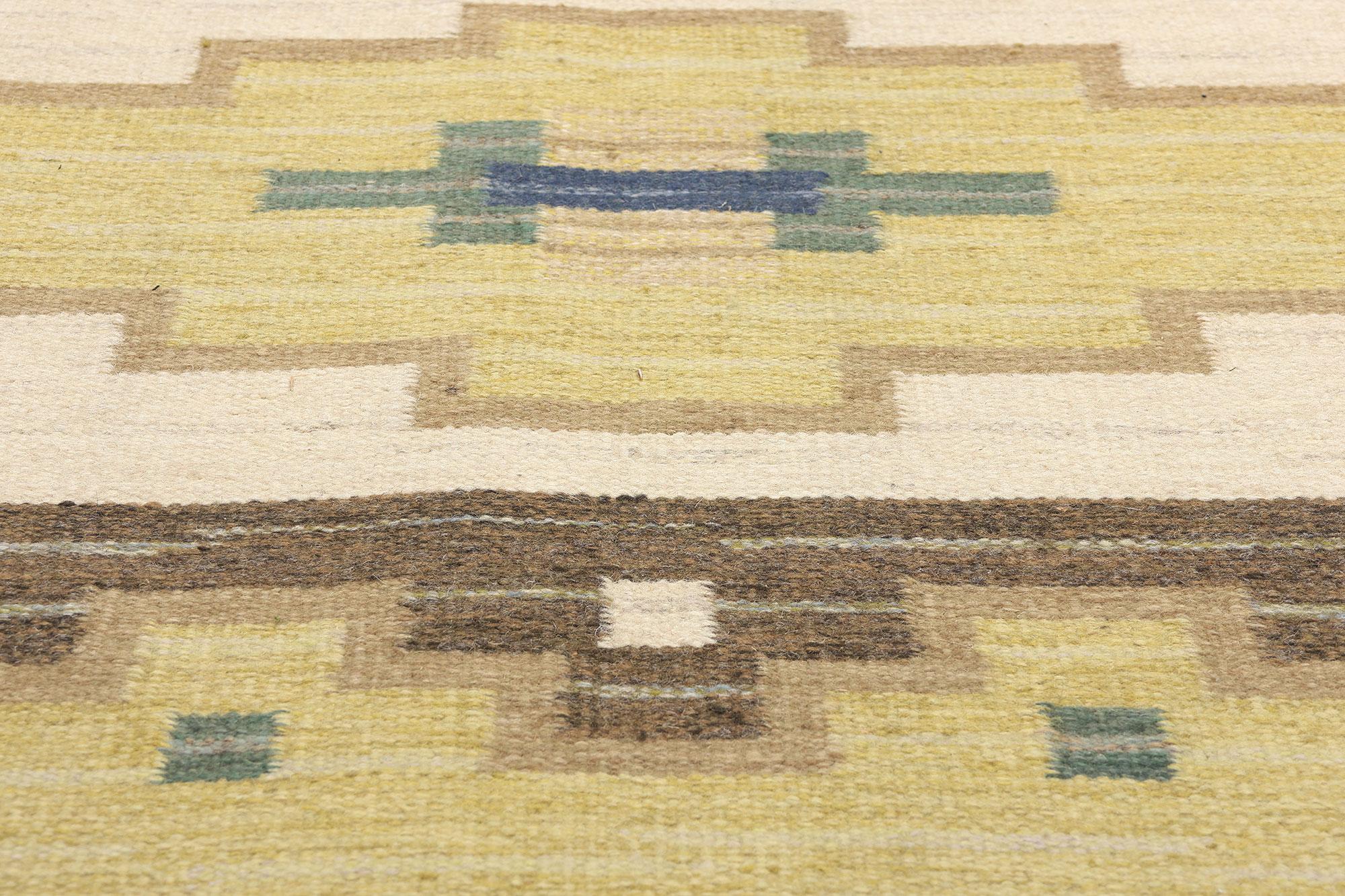 Greta Kruse Vintage Schwedisch Skandinavisch Röllakan Teppich im Zustand „Gut“ im Angebot in Dallas, TX