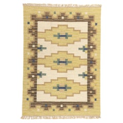 Greta Kruse Vintage Swedish Scandinavian Röllakan Rug
