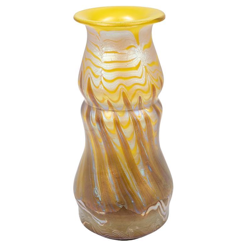 Signed Glass Vase Loetz Decoration circa 1900 Art Nouveau Jugendstil Bohemia For Sale