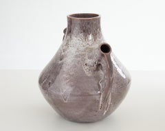 Jarrón de cerámica esmaltada firmado por Accolay, Francia 1950