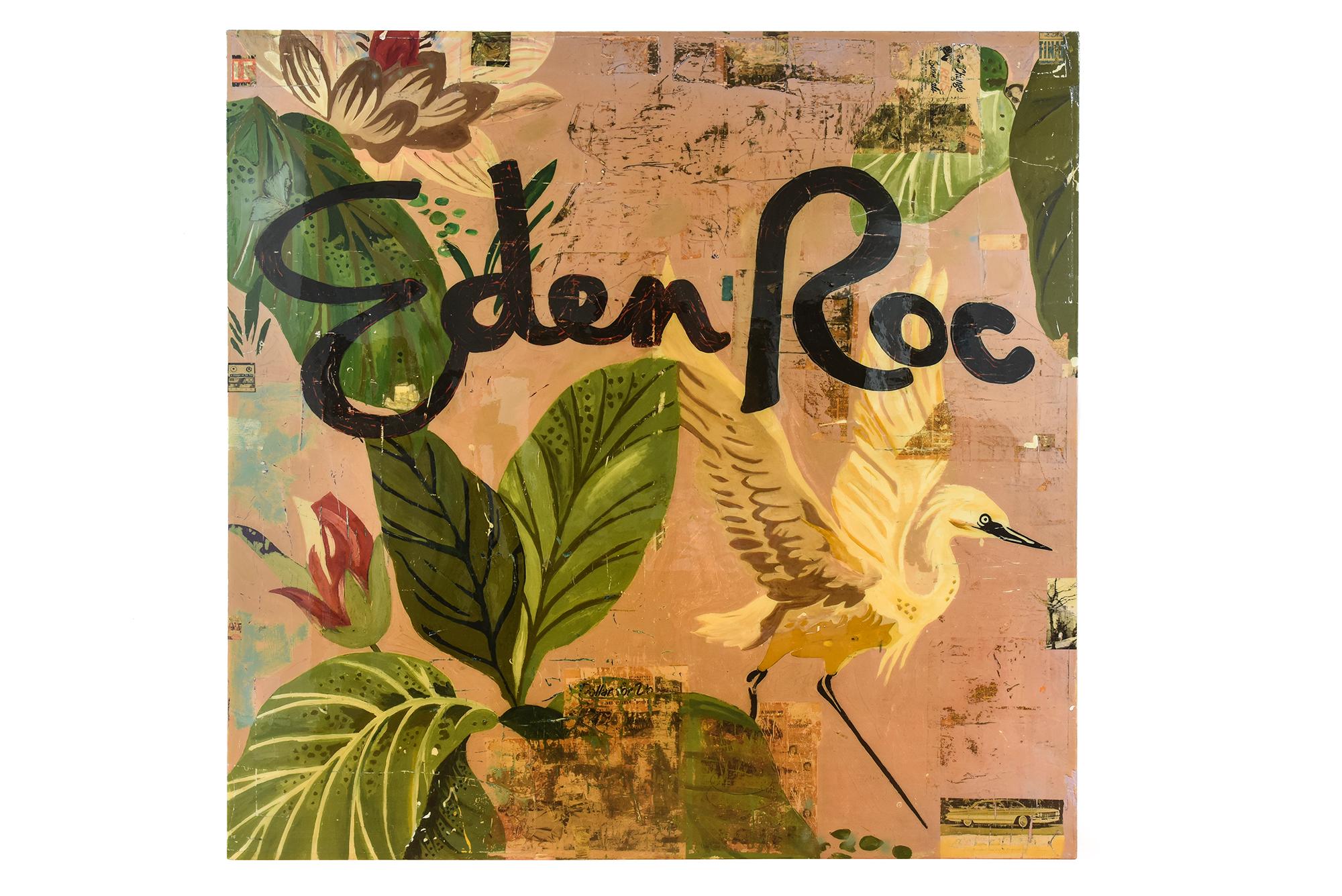 Signed Greg Miller Mixed Media Painting Titled Eden Roc For Sale 7