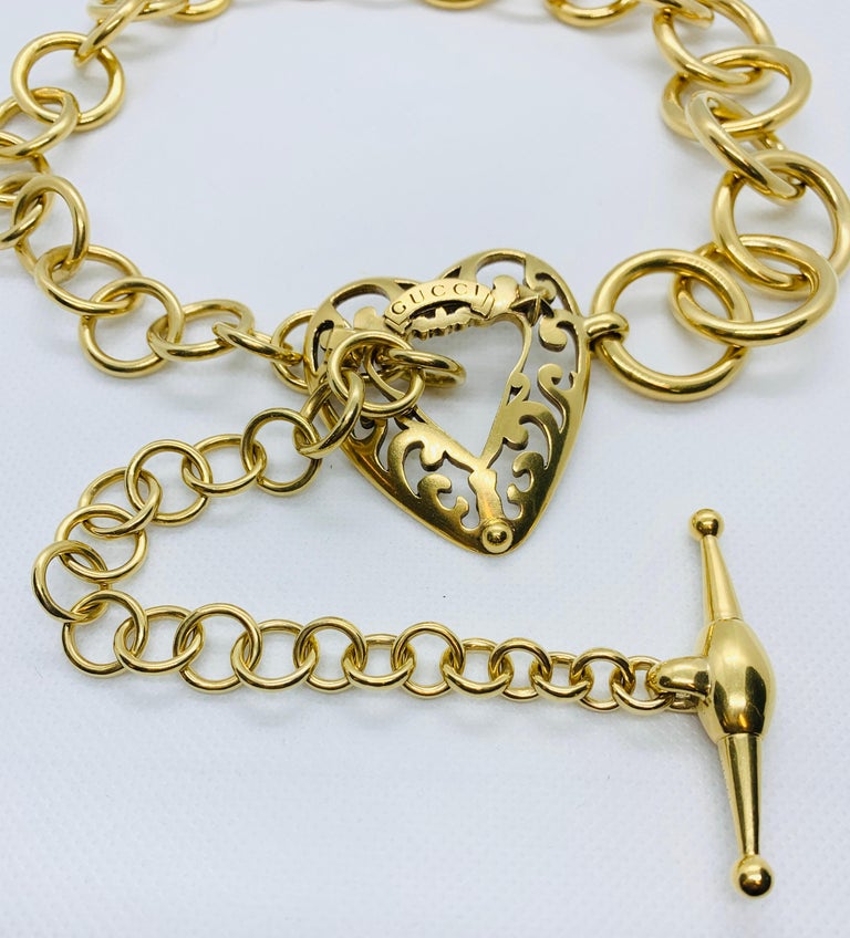 Gucci heart necklace sale