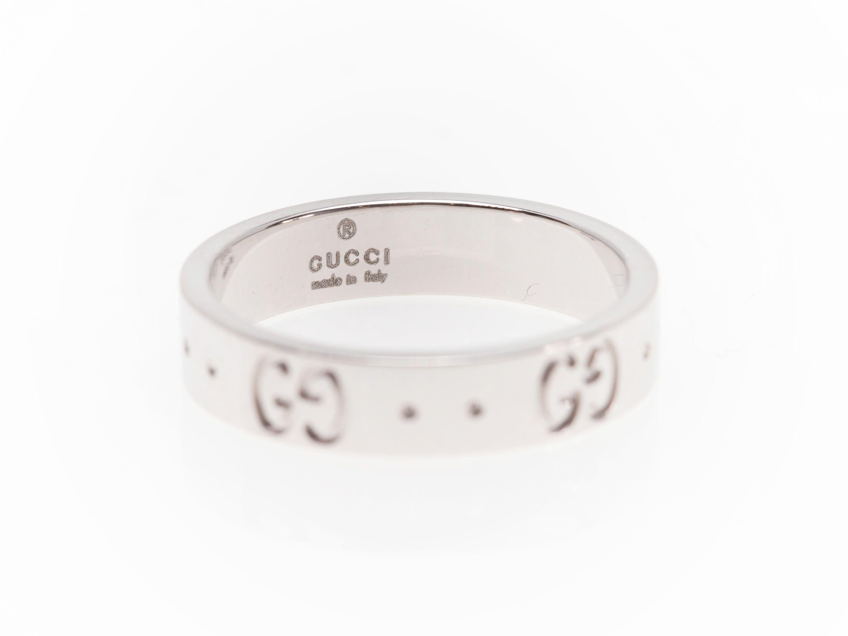 white gucci ring