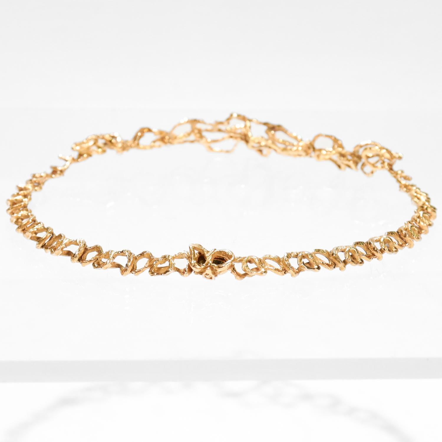 Collana girocollo brutalista in oro 18 carati firmata Gueblin A Link in vendita 7