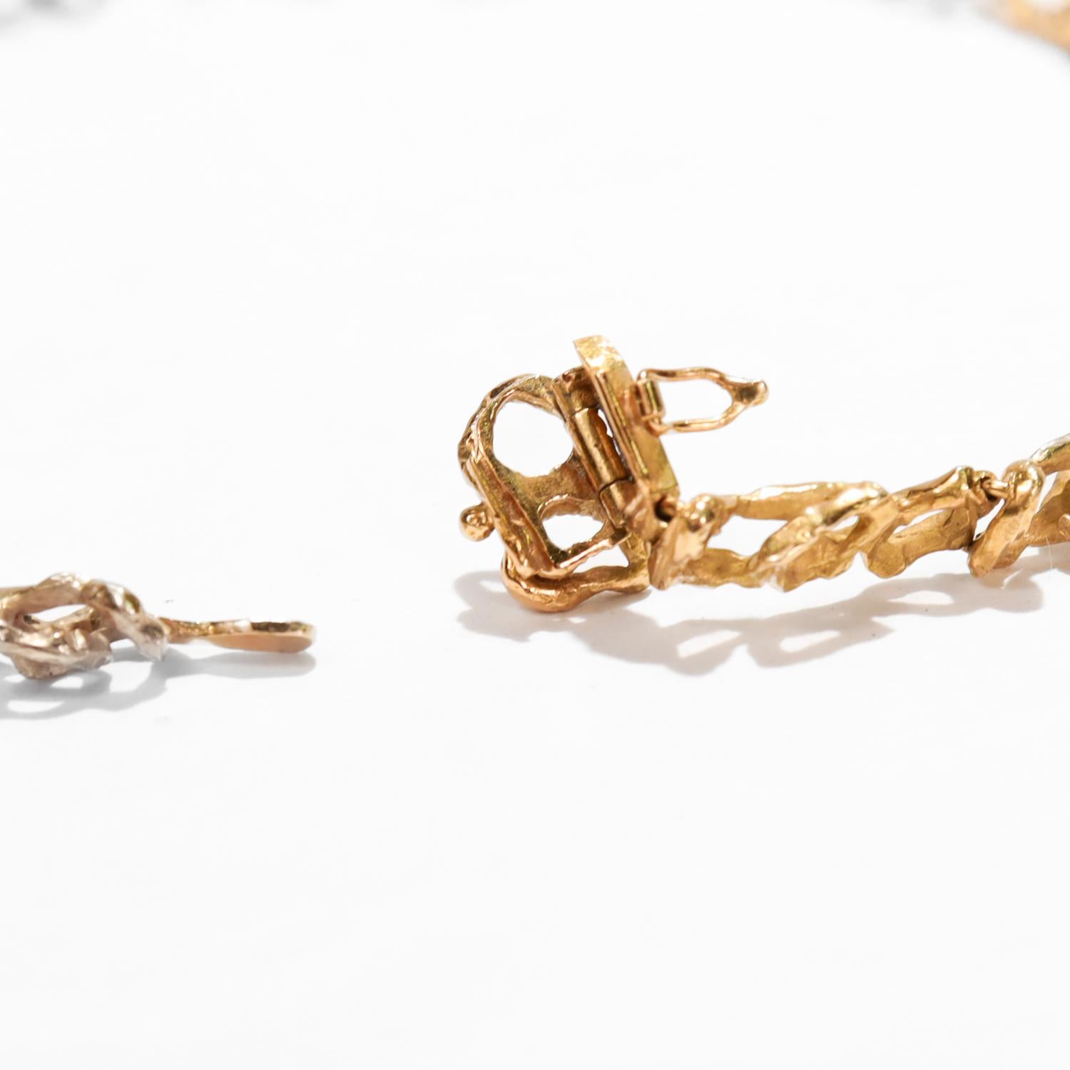 Collana girocollo brutalista in oro 18 carati firmata Gueblin A Link in vendita 14