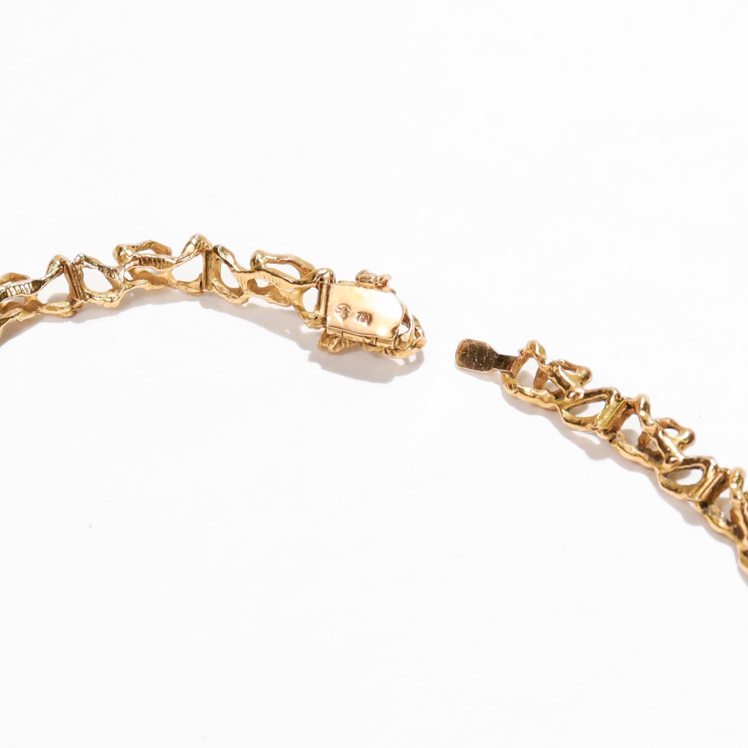 Collana girocollo brutalista in oro 18 carati firmata Gueblin A Link in vendita 15