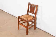 Signed Gustav Stickley Mission Oak Arts & Crafts Desk Chair or Side Chair