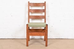 Signed Gustav Stickley Mission Oak Arts & Crafts Desk Chair or Side Chair
