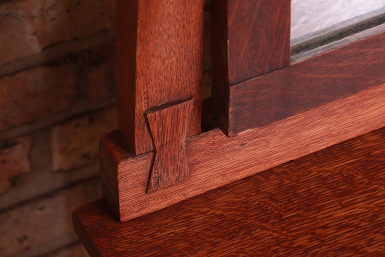 Signed Gustav Stickley Mission Oak Arts and Crafts Dressing Table