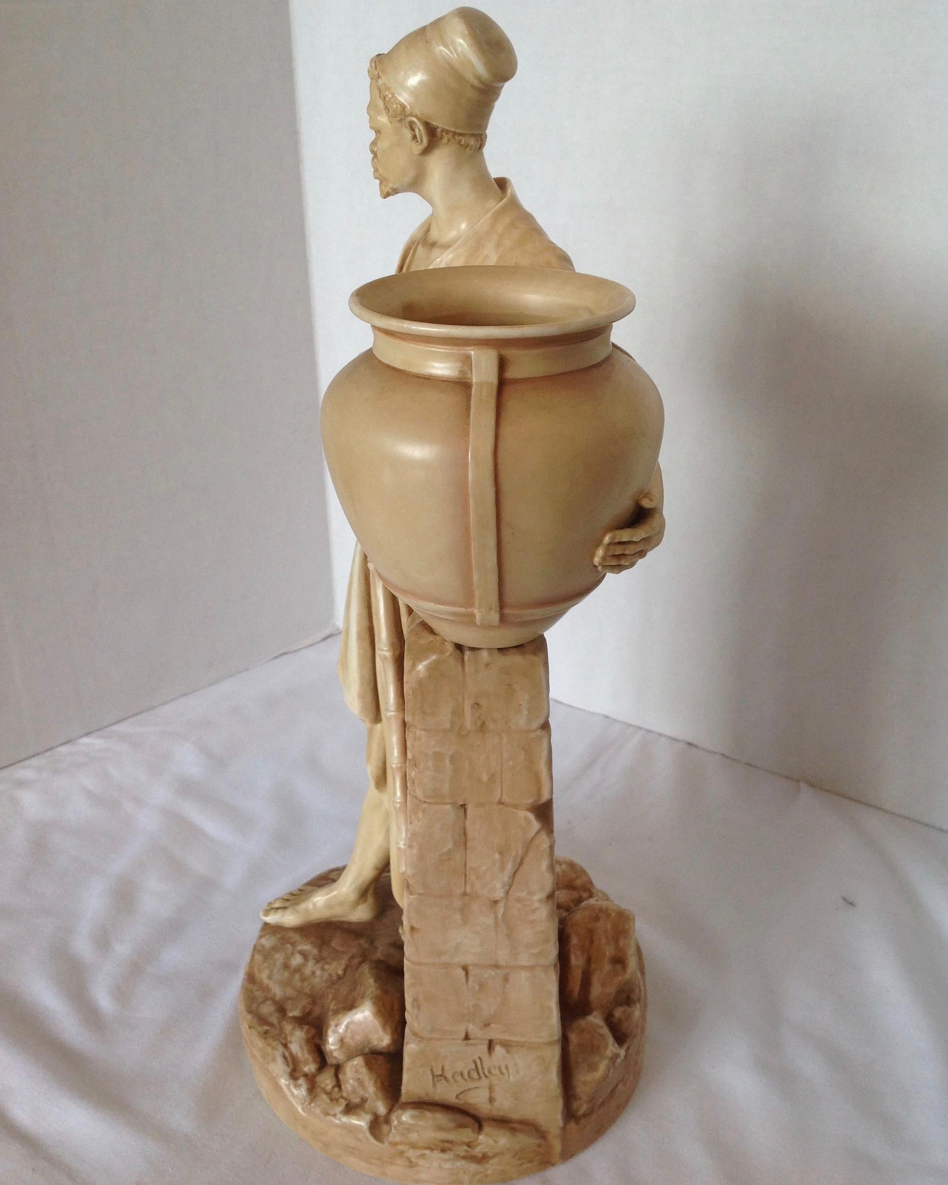 Moresco Firmato Hadley 19° secolo Royal Worcester Figura di un moro