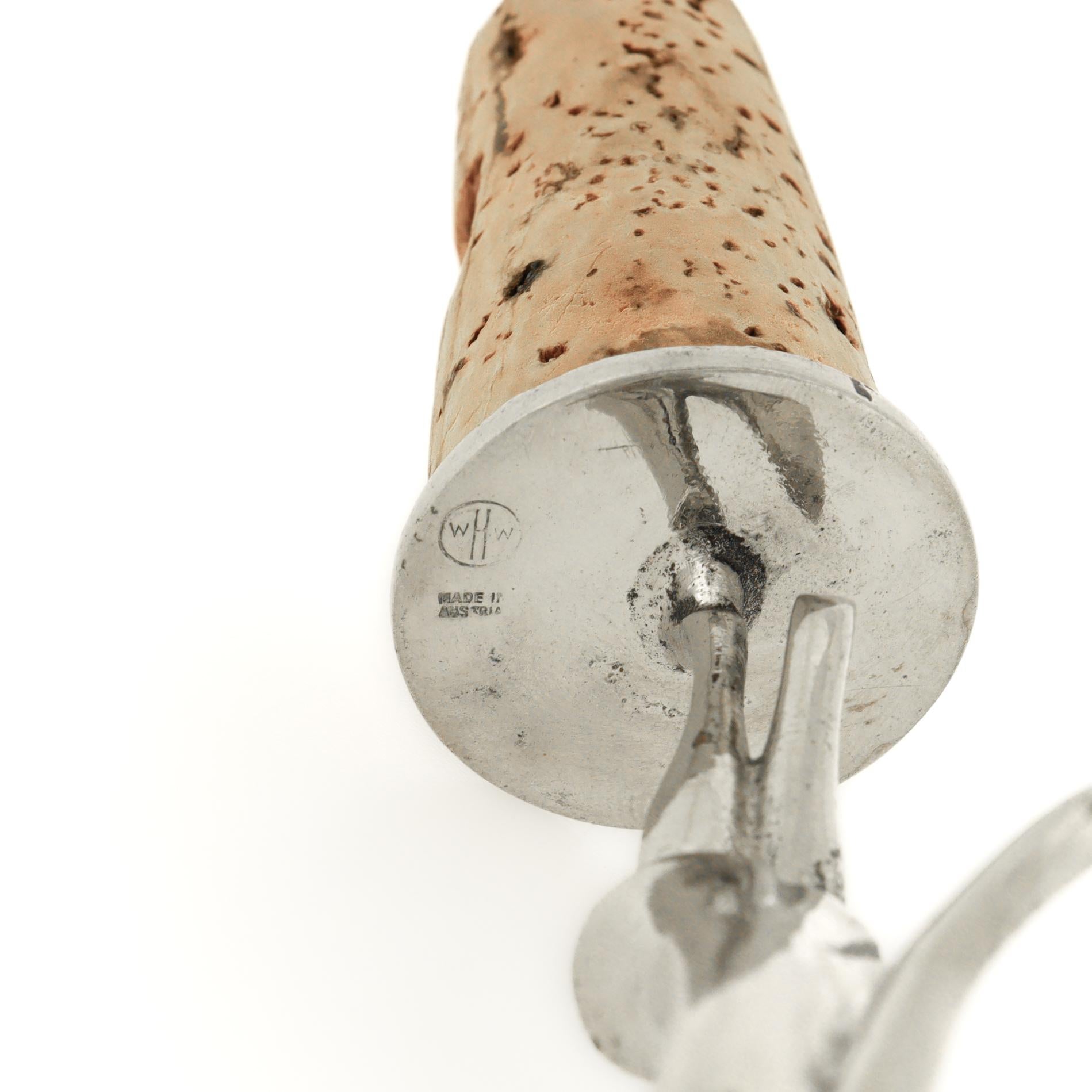 Signed Hagenauer Art Deco Chrome Plated Tennis Player Wine Cork / Bottle Stopper For Sale 8