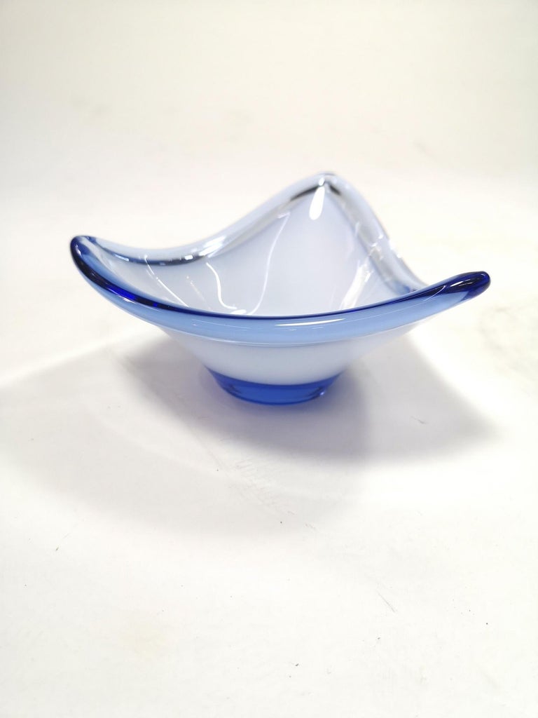 Signed, Hand Made Coquille Glass VidePoch, Flygsfors, Sweden, 1958 For