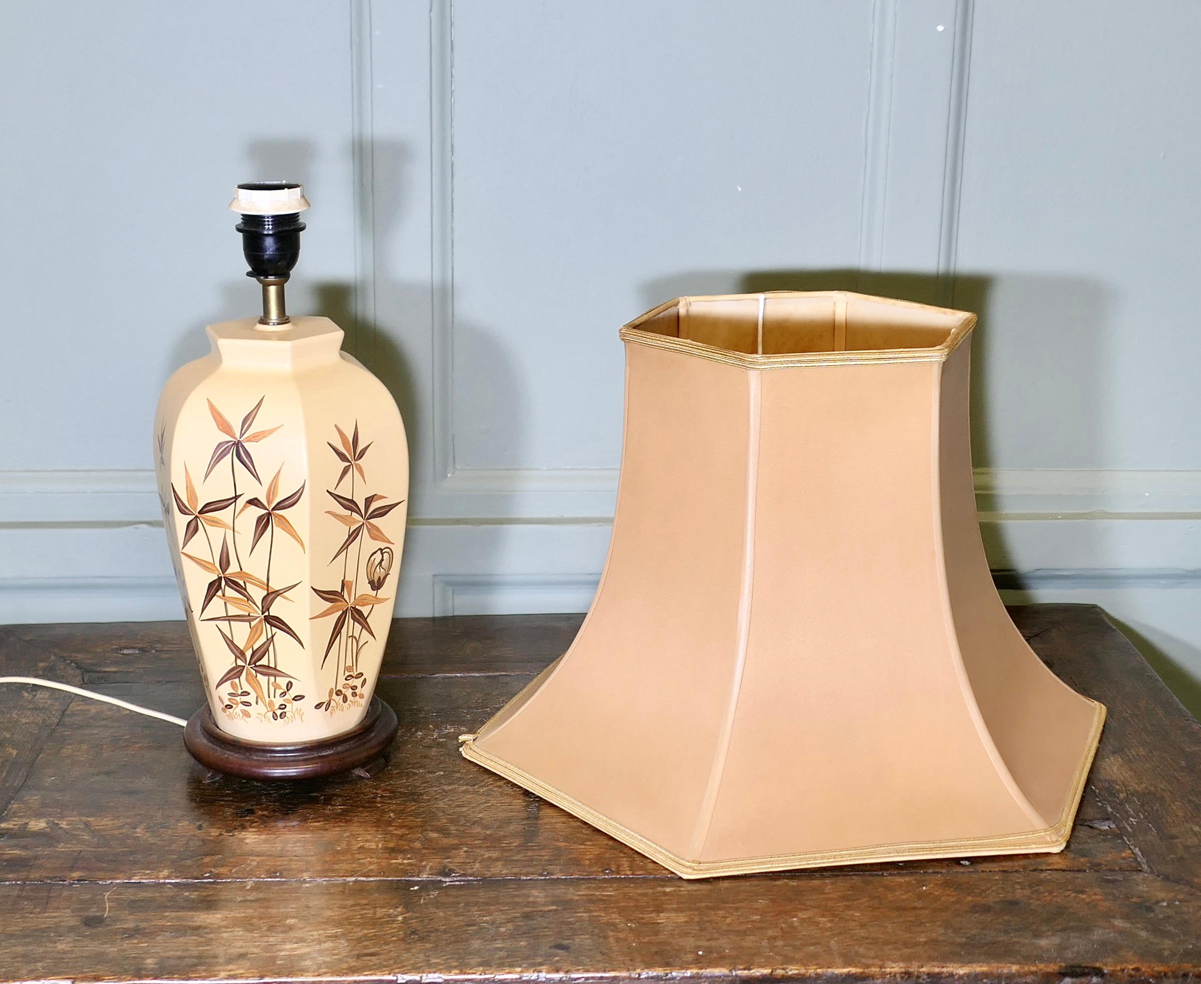 Lampe vase peinte à la main, de style japonais   Une pièce charmante en vente 4