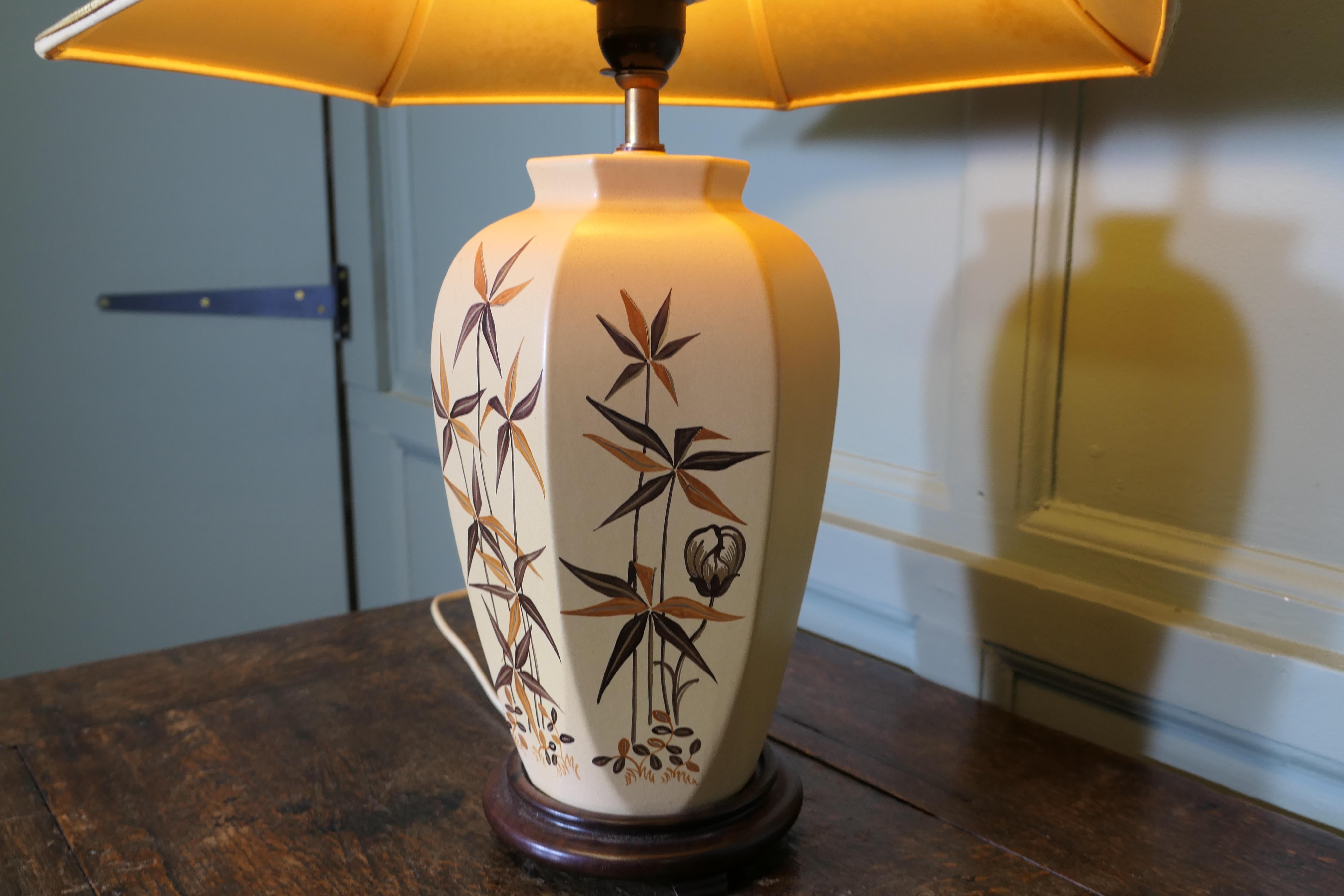 Lampe vase peinte à la main, de style japonais   Une pièce charmante en vente 1