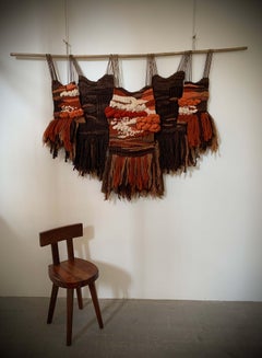 Signed Handwoven Tapestry, Catalan Fiber Art, 1962