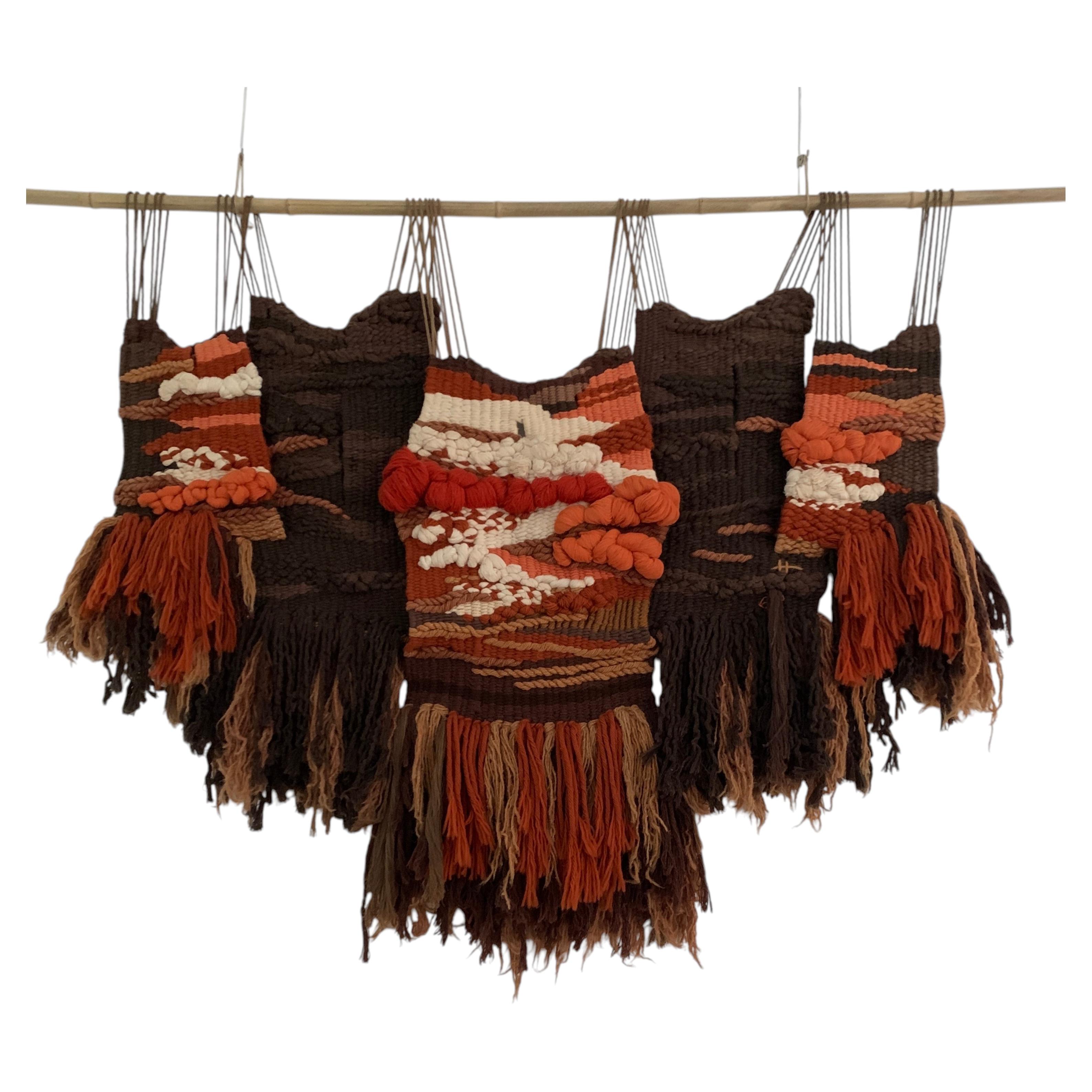Signed Handwoven Tapestry, Catalan Fiber Art, 1962