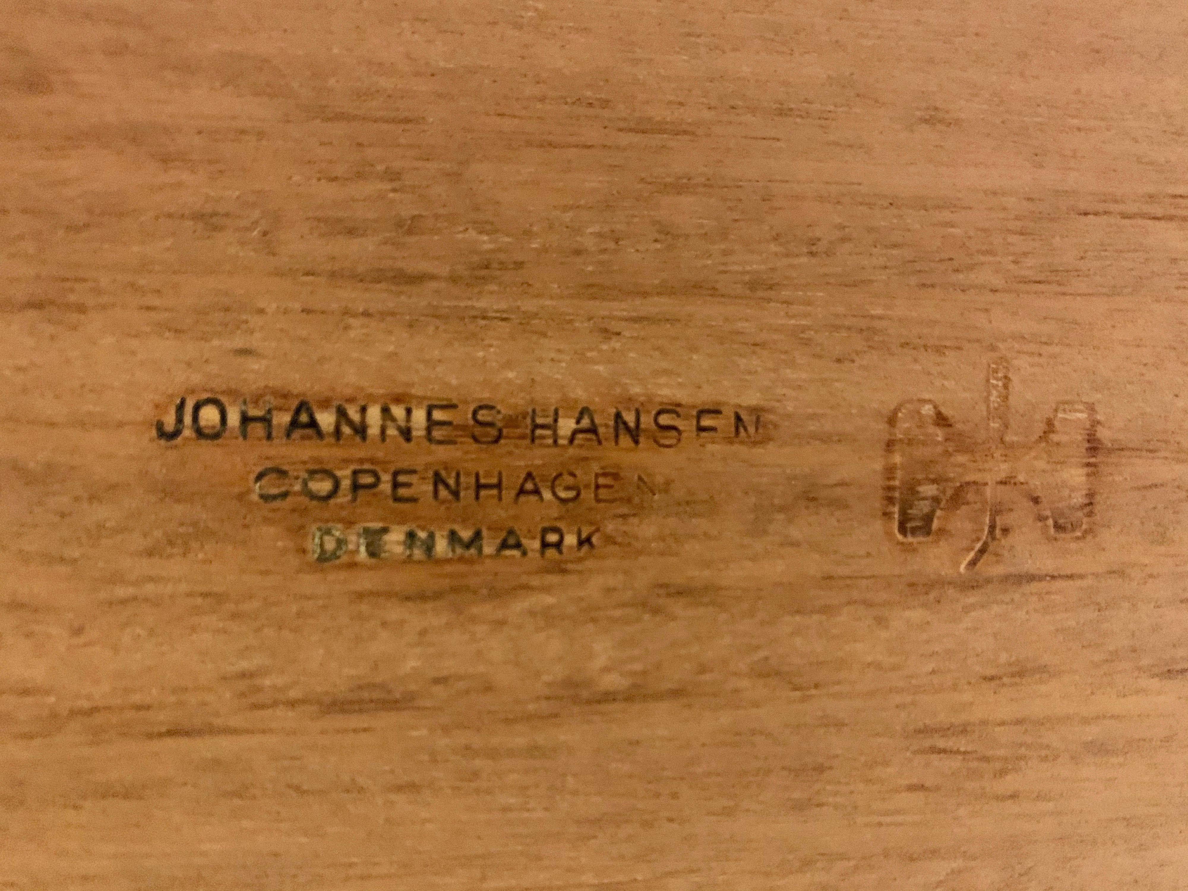 Danish Signed Hans J. Wegner Expandable Dining Room Table for Johannes Hansen