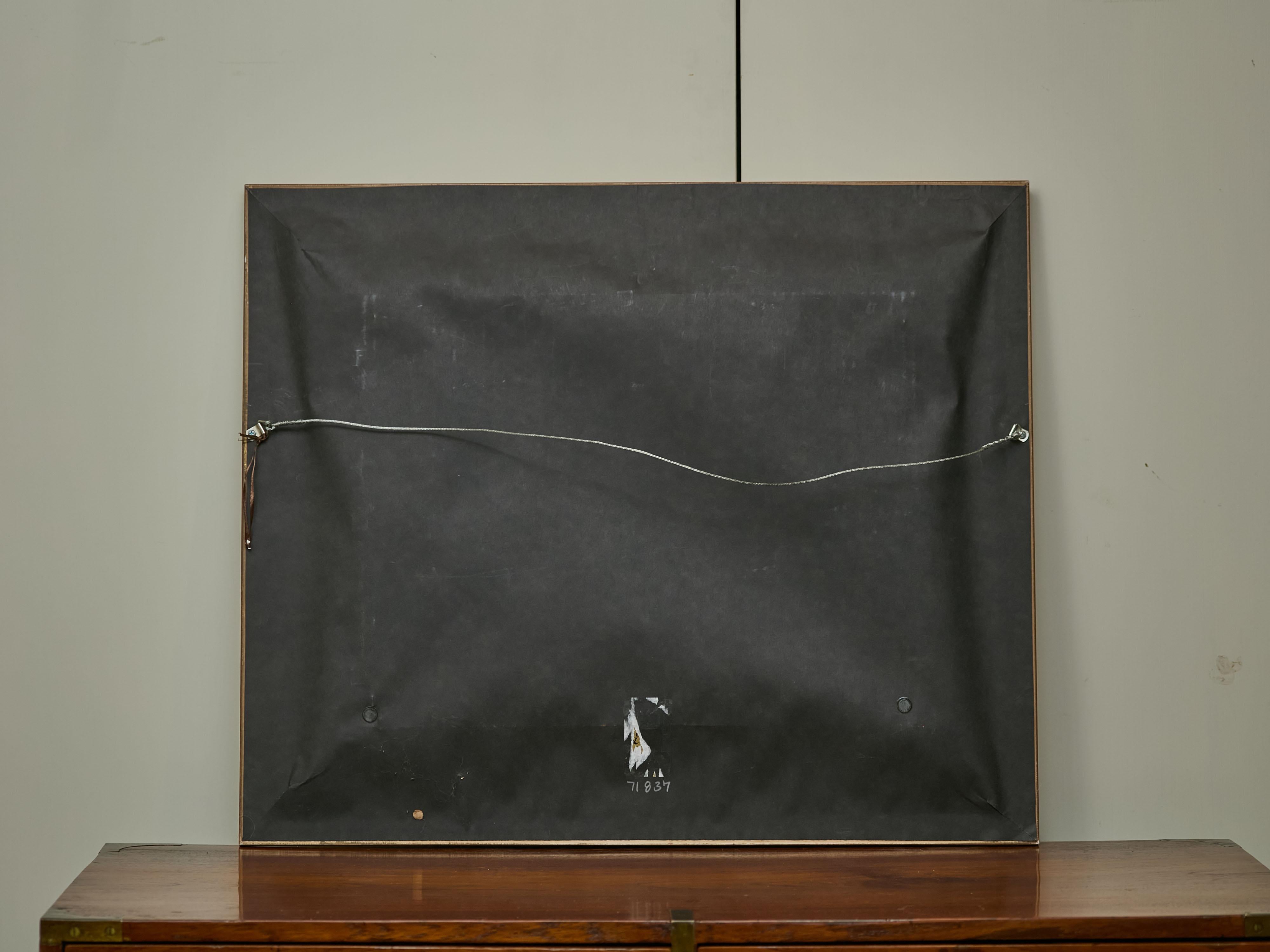 Olio su tela di Henry Crowther, dipinto di un cane San Bernardo, firmato in vendita 1