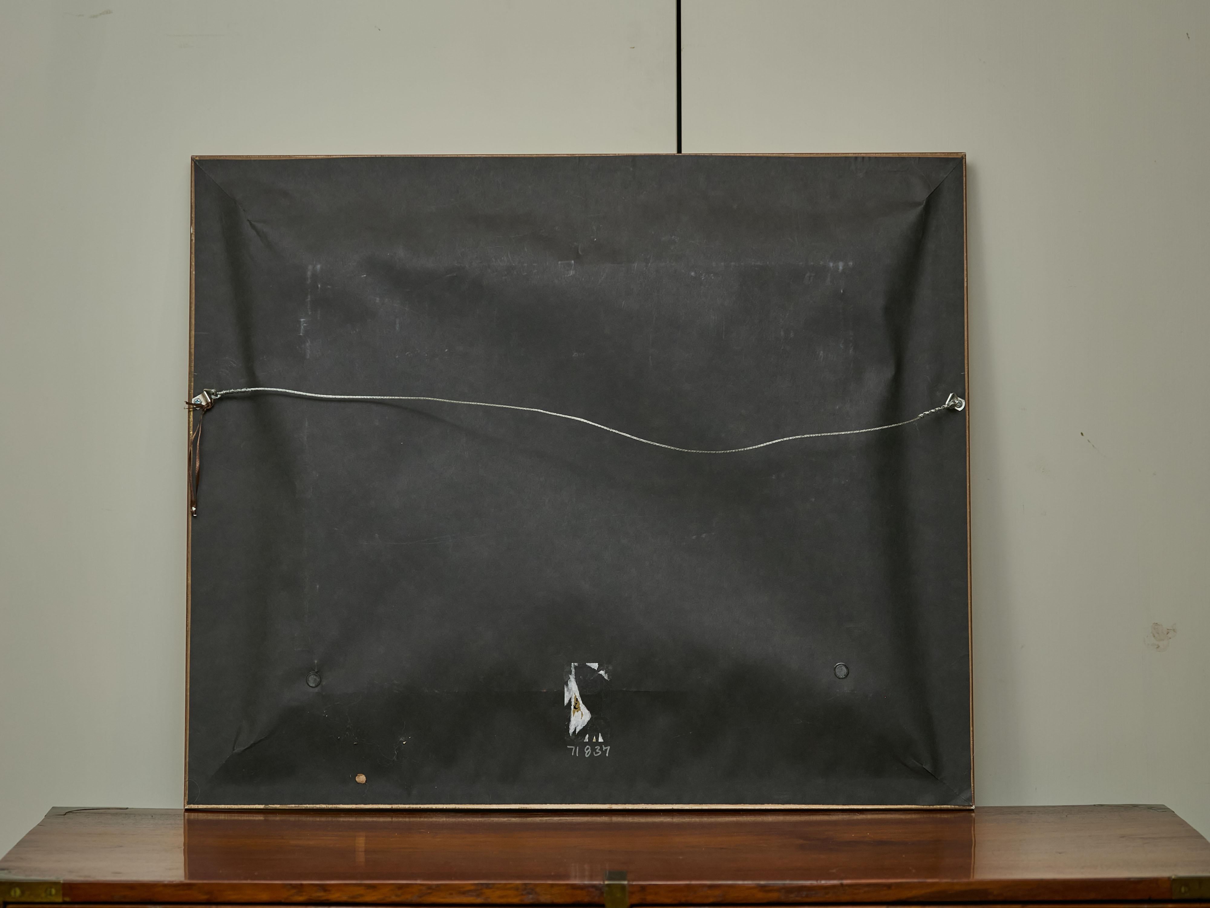 Olio su tela di Henry Crowther, dipinto di un cane San Bernardo, firmato in vendita 6