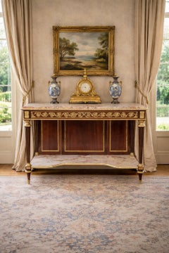 Signiert Henry Dasson 1860er Jahre Ära Bronze montiert Marmorplatte Server Konsolentisch