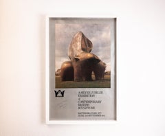 Signiertes Henry Moore-Poster für die Silber Jubiläumsausstellung der Skulptur 1977
