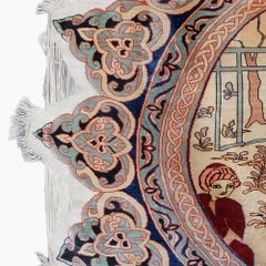 Signed Hereke Silk Rug - Mid 20th Century