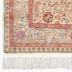 Tappeto in seta firmato Hereke - metà del XX secolo