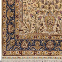 Antique Signed Hereke Silk Rug - Mid 20th Century