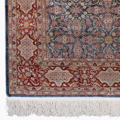 Signed Hereke Silk Rug - Mid 20th Century